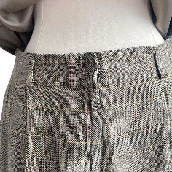 VINTAGE DAVID BROOKS Plaid Suit Women’s Size 10 Tan Glen Plaid Vest Trouser - Picture 8 of 13